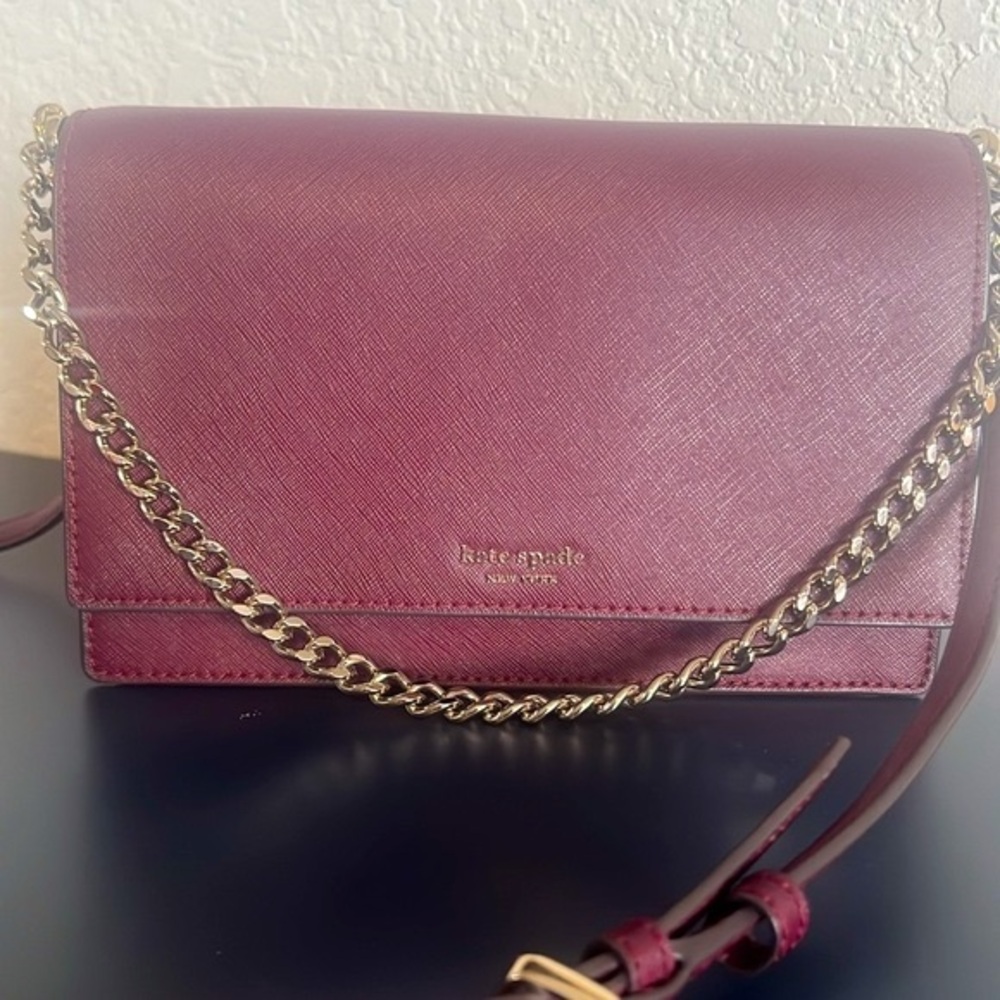 Kate Spade Cameron Convertible crossbody in cherry wood
